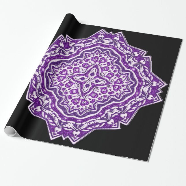 papel de embrulho de mandala roxo (Desenrolado)