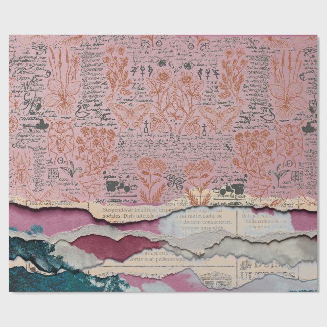 papel de embrulho de manuscrito botânico (Aberto)