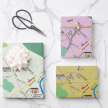 Papel de embrulho de mapa escocês