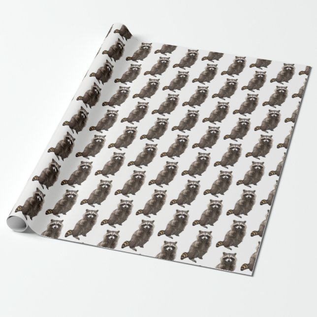 Papel de Embrulho de Mapache em Rolo (Desenrolado)
