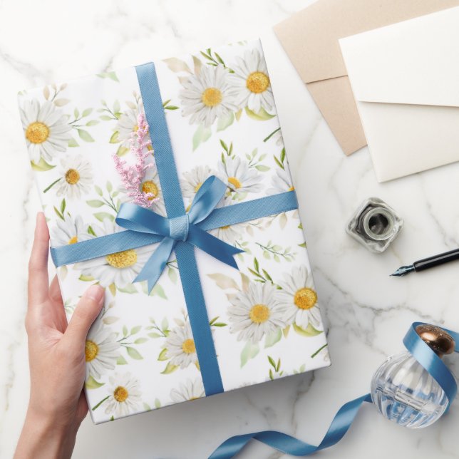 Papel de embrulho de margaridas, papel de presente (Presentear)