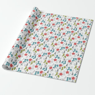Papel de embrulho de meia de Natal