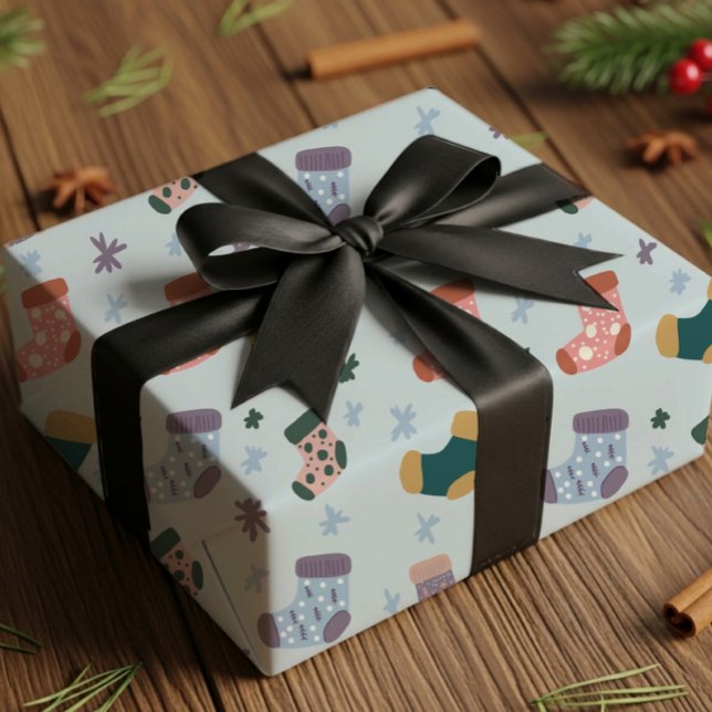 Papel de embrulho de meias de Natal (Criador carregado)