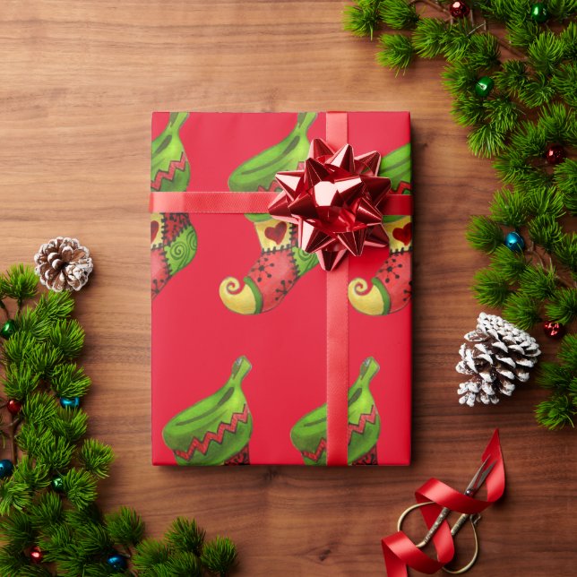 Papel de embrulho de meias de Natal (Presente de Natal)