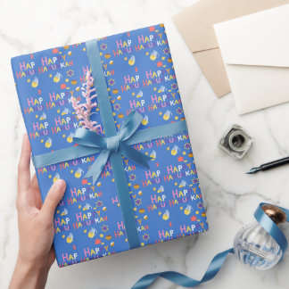 Papel de embrulho de Menorá de Hanukkah feliz