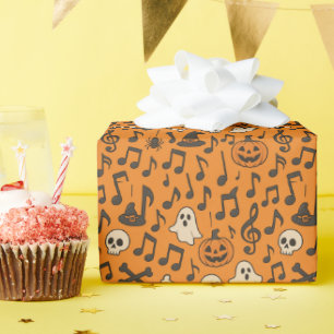 Papel de embrulho de música de Halloween fofo