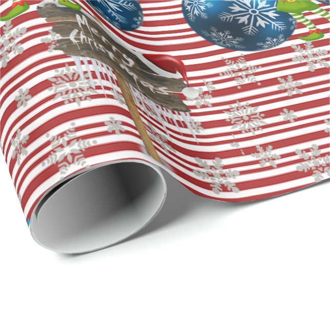 Papel de embrulho de Natal alegre Boneco de neve (Ponta do rolo)