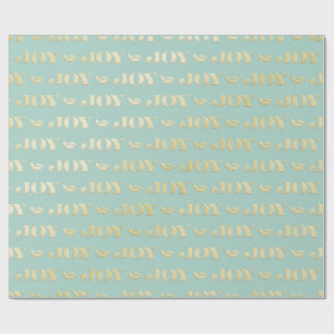 Papel de embrulho de Natal Aqua & Teal com Acentos