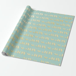 Papel de embrulho de Natal Aqua & Teal com Acentos