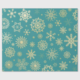 Papel de embrulho de Natal Aqua & Teal com Acentos