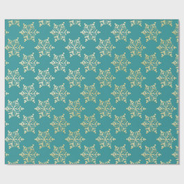 Papel de embrulho de Natal Aqua & Teal com Acentos