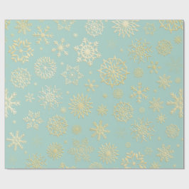 Papel de embrulho de Natal Aqua & Teal com Acentos