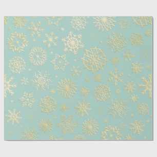 Papel de embrulho de Natal Aqua & Teal com Acentos