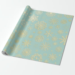 Papel de embrulho de Natal Aqua & Teal com Acentos