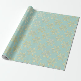 Papel de embrulho de Natal Aqua & Teal com Acentos