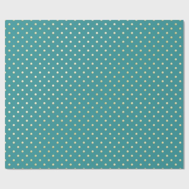 Papel de embrulho de Natal Aqua & Teal com detalhe (Aberto)