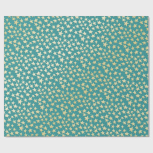 Papel de embrulho de Natal Aqua & Teal com detalhe