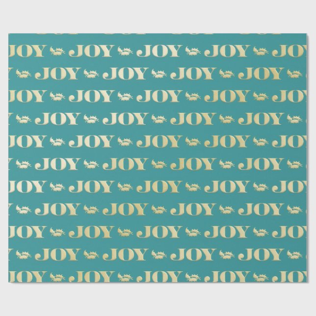 Papel de embrulho de Natal Aqua & Teal com detalhe (Aberto)