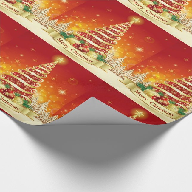 Papel de embrulho de Natal/Árvore de Natal (Ponta)