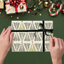 Papel de embrulho de Natal Árvore de Pinheiro Nórd