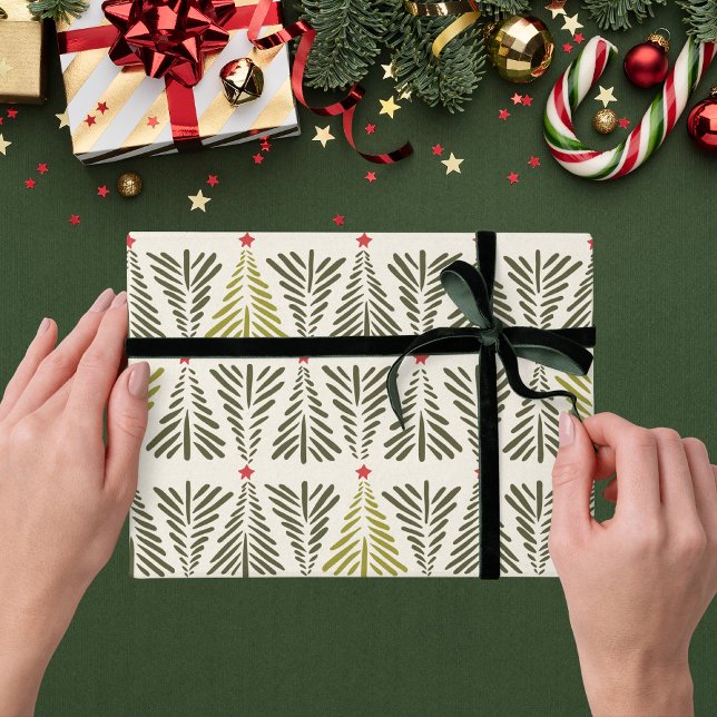 Papel de embrulho de Natal Árvore de Pinheiro Nórd (Criador carregado)