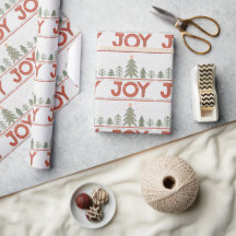 Papel de embrulho de Natal Boho Christmas Joy
