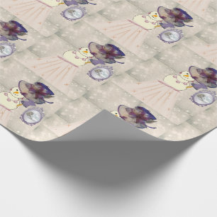 Papel de embrulho de Natal Boneco de neve, Vintage