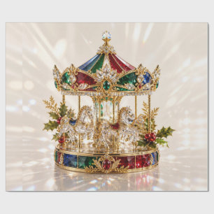 Papel de embrulho de Natal Carousel Jóias de Luxo