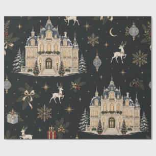 Papel de embrulho de Natal Carvão do Palácio de In
