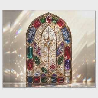 Papel de embrulho de Natal Catedral Jóia de Luxo