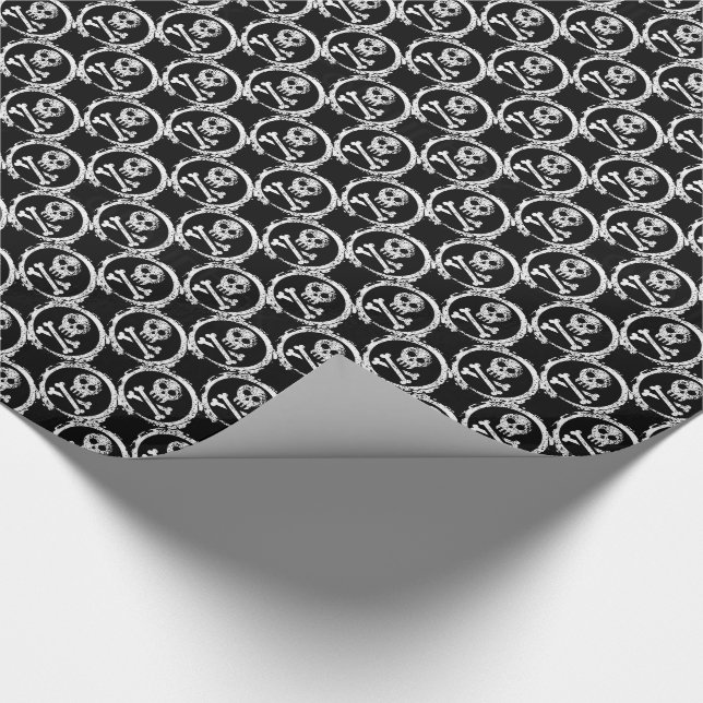 Papel de embrulho de Natal/Caveiras (Ponta)
