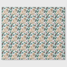 Papel de embrulho de Natal Chow Chow