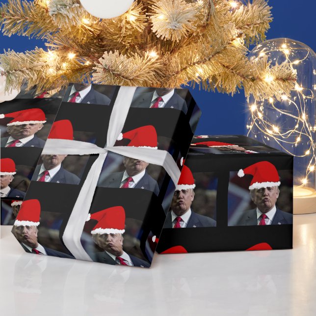 Papel de embrulho de Natal com beijo de DONALD TRU (Feriados)