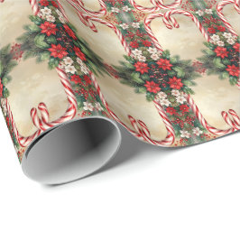 Papel de embrulho de Natal com caneta de açucar