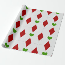 Papel de embrulho de Natal com Diamante e Coração