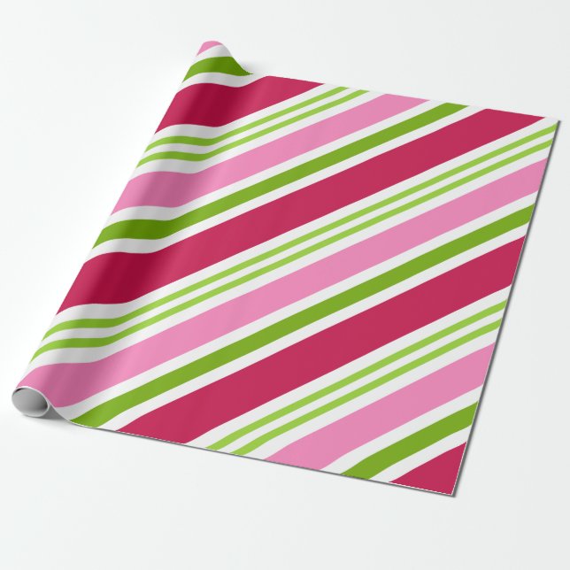 Papel de embrulho de Natal com doce rosa retrô de  (Desenrolado)