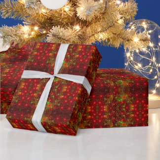Papel de embrulho de Natal com fogos de artifício