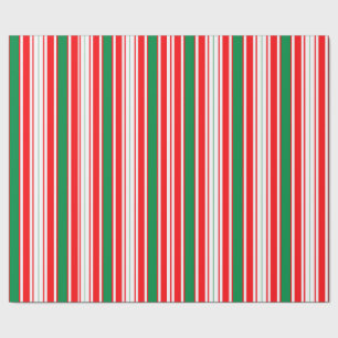 Papel de embrulho de Natal com listras vermelhas,