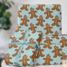 Papel de embrulho de Natal com padrão de homem de