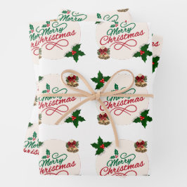 Papel de embrulho de Natal com padrão de Papai Noe