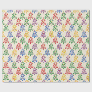 Papel de embrulho de Natal com tema de árvore de N