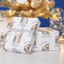 Papel de embrulho de Natal da Natividade - Present