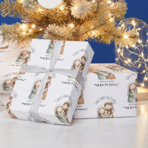 Papel de embrulho de Natal da Natividade - Present