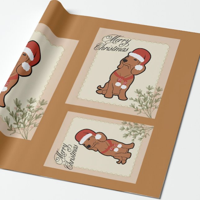 Papel de embrulho de natal Dachshund (Criador carregado)