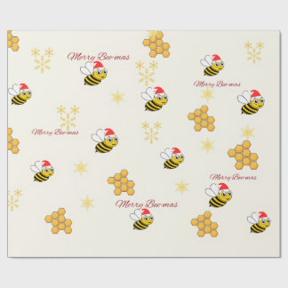 Papel de embrulho de Natal de Abelha Rústica