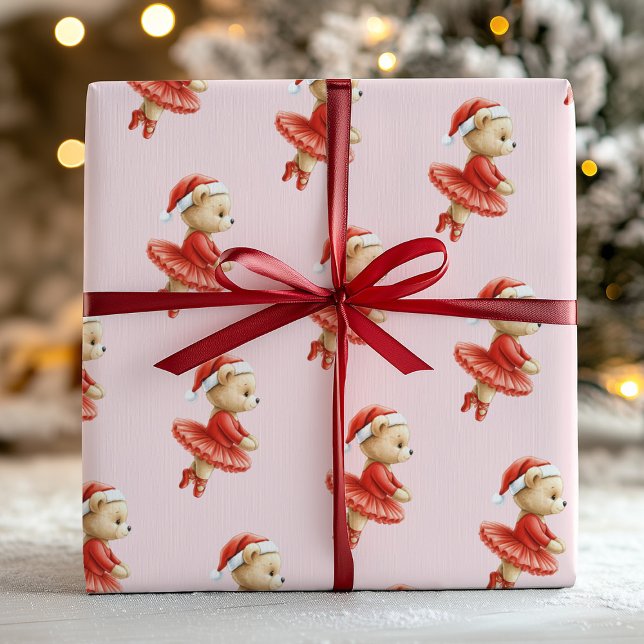 Papel de embrulho de Natal de bailarina para crian (Criador carregado)
