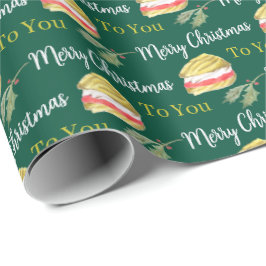 Papel de embrulho de Natal de biscoito Viennese Wh
