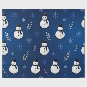 Papel de embrulho de Natal de Boneco de Neve Alegr