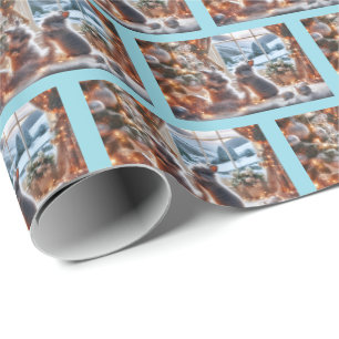 Papel de embrulho de Natal de Coelhinhos
