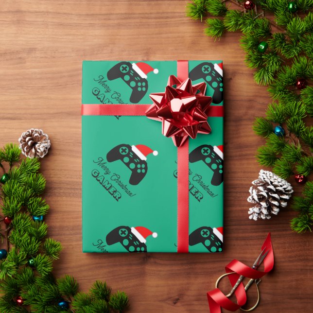 Papel de embrulho de Natal de controle de jogo per (Presente de Natal)